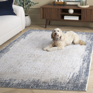 Safavieh Parker Exquisite 8' X 10' Area Rug - Modern Design With Durable Craftsmanship For Stylish Spaces Taupe ,Blue 60% Polyester,40% Jute Prk117e-7sq