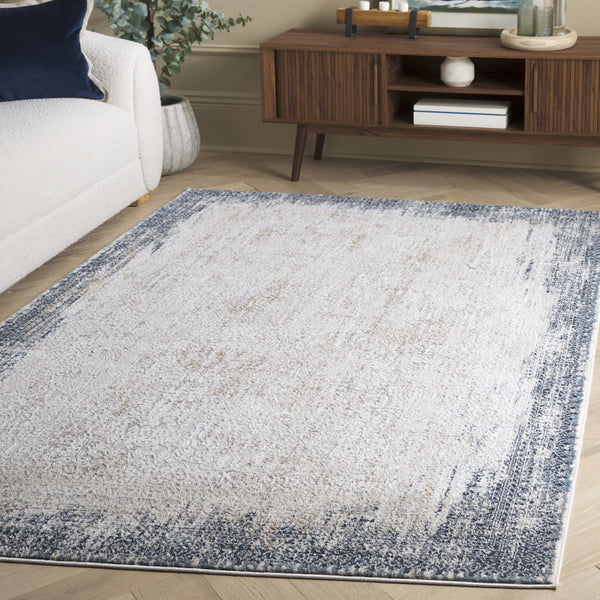 Safavieh Parker Exquisite 8' X 10' Area Rug - Modern Design With Durable Craftsmanship For Stylish Spaces Taupe ,Blue 60% Polyester,40% Jute Prk117e-7sq