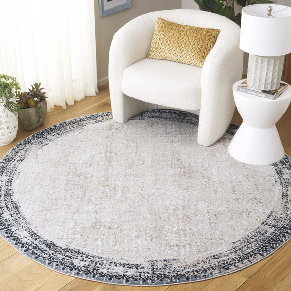 Safavieh Parker Exquisite 8' X 10' Area Rug - Modern Design With Durable Craftsmanship For Stylish Spaces Taupe ,Blue 60% Polyester,40% Jute Prk117e-7sq