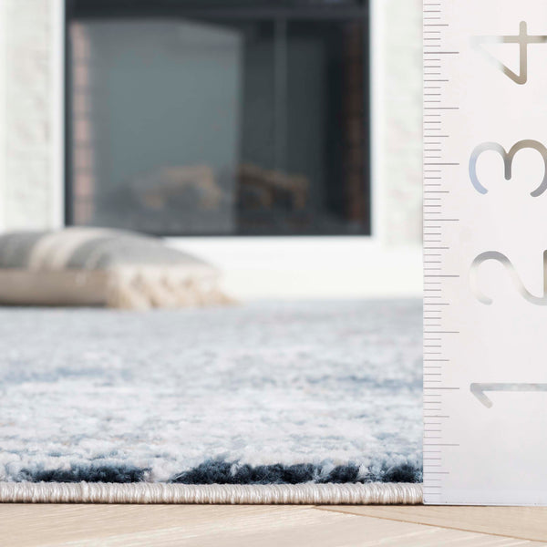 Safavieh Parker Elegant Turkish Area Rug With Modern Design - Luxurious Blue And Taupe For Any Room Decor Blue ,Taupe 60% Polyester,40% Jute Prk118m-9