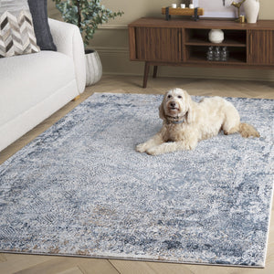 Safavieh Parker Modern Elegance Area Rug - Luxurious Turkish Design With Soft Texture For High-traffic Spaces Blue ,Taupe 60% Polyester,40% Jute Prk119m-8