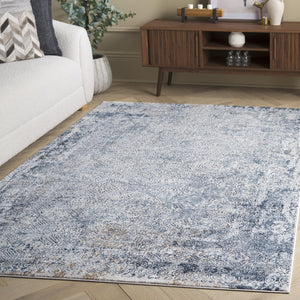 Safavieh Parker Modern Elegance Area Rug - Luxurious Turkish Design With Soft Texture For High-traffic Spaces Blue ,Taupe 60% Polyester,40% Jute Prk119m-8