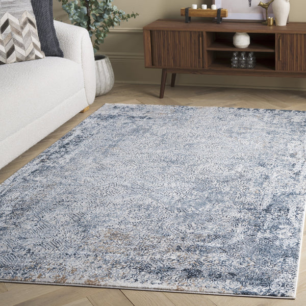 Safavieh Parker Modern Elegance Area Rug - Luxurious Turkish Design With Soft Texture For High-traffic Spaces Blue ,Taupe 60% Polyester,40% Jute Prk119m-8
