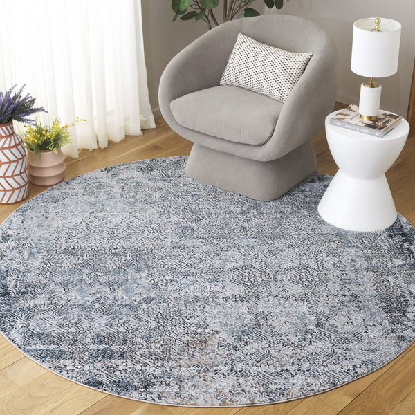 Safavieh Parker Modern Elegance Area Rug - Luxurious Turkish Design With Soft Texture For High-traffic Spaces Blue ,Taupe 60% Polyester,40% Jute Prk119m-8