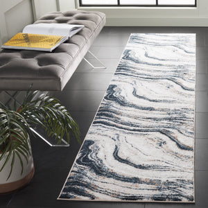 Safavieh Parker Area Rug: Plush Modern Accent In Elegant Ivory And Beige For Luxurious Home Decor Style Ivory ,Navy 60% Polyester,40% Jute Prk128m-7r