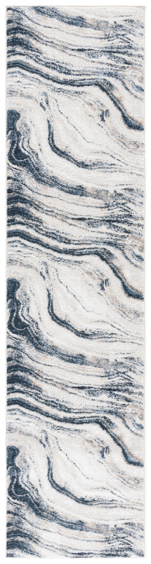 Safavieh Parker Area Rug: Plush Modern Accent In Elegant Ivory And Beige For Luxurious Home Decor Style Ivory ,Navy 60% Polyester,40% Jute Prk128m-7r