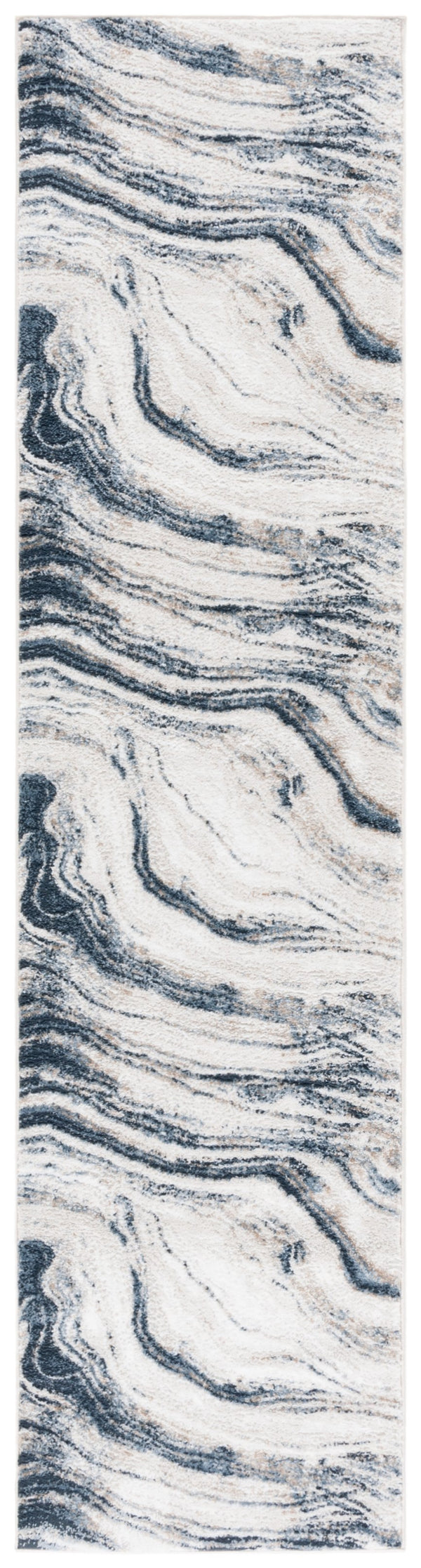 Safavieh Parker Area Rug: Plush Modern Accent In Elegant Ivory And Beige For Luxurious Home Decor Style Ivory ,Navy 60% Polyester,40% Jute Prk128m-7r