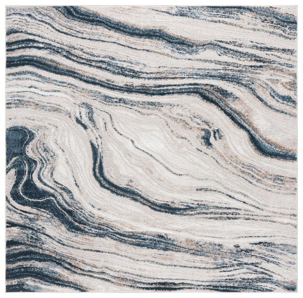 Safavieh Parker Area Rug: Plush Modern Accent In Elegant Ivory And Beige For Luxurious Home Decor Style Ivory ,Navy 60% Polyester,40% Jute Prk128m-7r