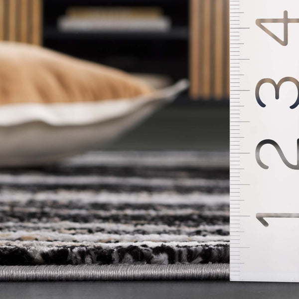 Safavieh Parker Exquisite Area Rug - Elegant Modern Design With Marble-inspired Patterns For Sophisticated Homes Black ,Ivory Gold 60% Polyester,40% Jute Prk128z-8