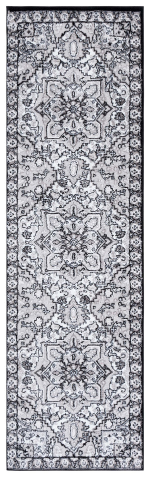 Safavieh Parker Contemporary Power Loomed Runner Rug - Elegant Ivory/Beige With Black Floral Design, 2x7 Ft Ivory ,Beige Black 60% Polyester,40% Jute Prk154z-27