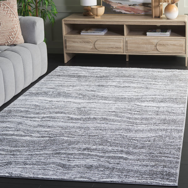 Safavieh Parker Medium 5'3" X 7'6" Grey Ivory Abstract Rug — Low Profile, Power-Loomed Turkey, Durable Jute Blend PRK156F-5