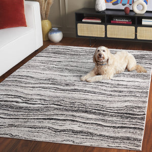 Safavieh Parker Medium Rectangle Area Rug - Luxurious Ivory, Beige & Black Design For Modern Interiors Ivory ,Beige Black 60% Polyester,40% Jute Prk156z-5