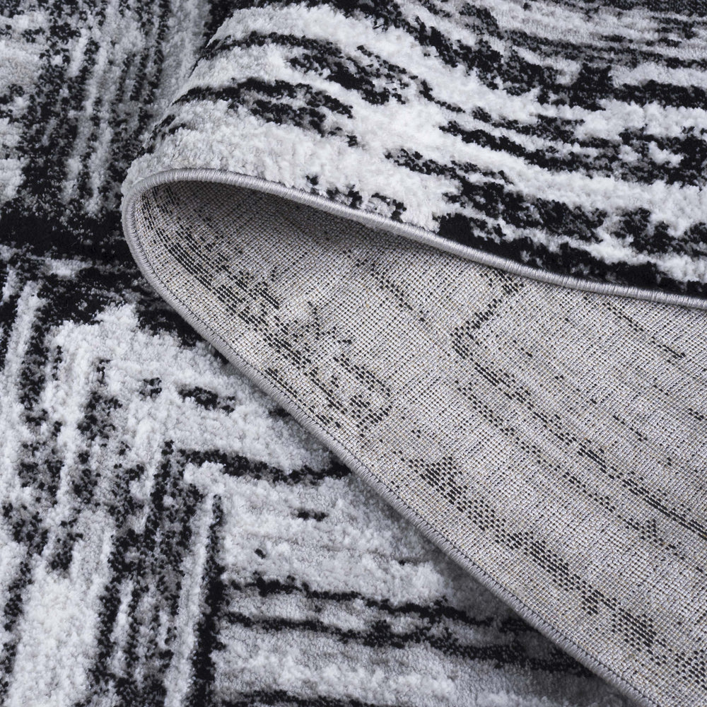 Safavieh Parker Contemporary Black And Grey Area Rug — Low-Profile Power-Loomed Jute-Poly Blend For Medium Rooms 6'-0" x 9'-0" PRK160Z-6