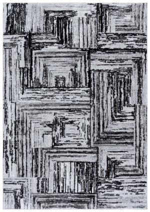 Safavieh Parker Contemporary Black And Grey Area Rug — Low-Profile Power-Loomed Jute-Poly Blend For Medium Rooms 6'-0" x 9'-0" PRK160Z-6