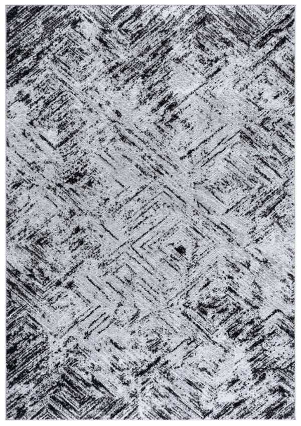 Safavieh Parker Black Grey 6X9 Area Rug — Power-Loomed 60% Polyester 40% Jute Low Pile 3/8" Modern Rug PRK166Z-6