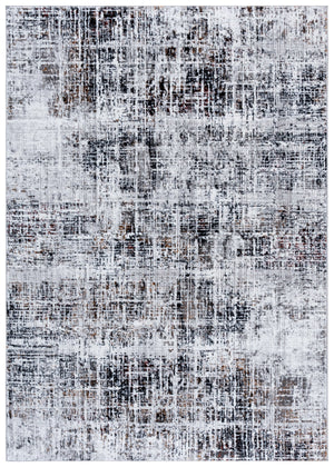 Safavieh Parker Modern Abstract Rug 7'9"X9'6" Grey Black Ivory — Power-Loomed Turkey, Polyester-Jute Blend PRK170H-8