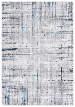 Safavieh Parker Modern Abstract 7X9 Rug In Grey & Ivory-Blue, Power-Loomed Jute-Poly Blend, Low Pile, Durable Elegance PRK172M-8