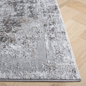 Safavieh Parker Low-Profile Grey & Ivory Area Rug 7'9"X9'6"—Power-Loomed Jute-Poly Blend, Durable Modern Style PRK182F-8