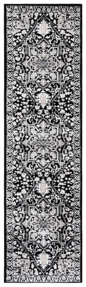 Safavieh Parker Modern Black Ivory Grey Ombre Rug — Power-Loomed Turkish Jute-Blend, Low Pile Durable Elegance 6'-0" x 9'-0" PRK186H-6