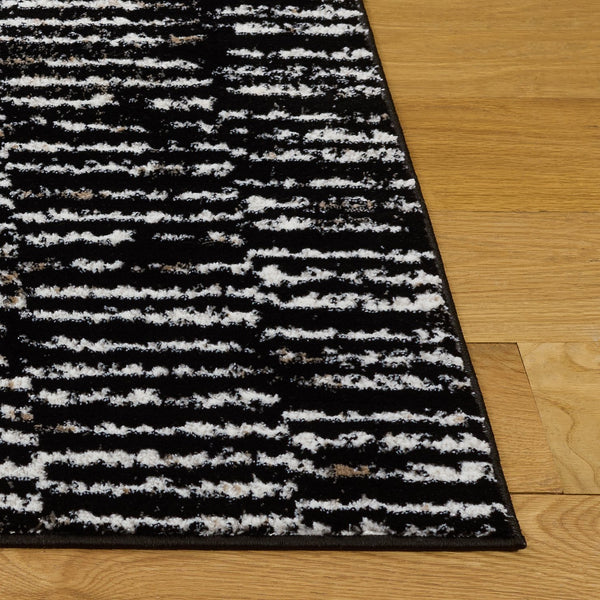 Safavieh Parker Modern Black And Ivory Area Rug — Low-Profile 3/8" Pile, Durable Power-Loomed Jute-Poly Blend 6'-0" x 9'-0" PRK192H-6