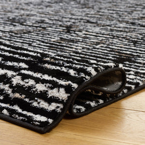 Safavieh Parker Modern Black And Ivory Area Rug — Low-Profile 3/8" Pile, Durable Power-Loomed Jute-Poly Blend 6'-0" x 9'-0" PRK192H-6
