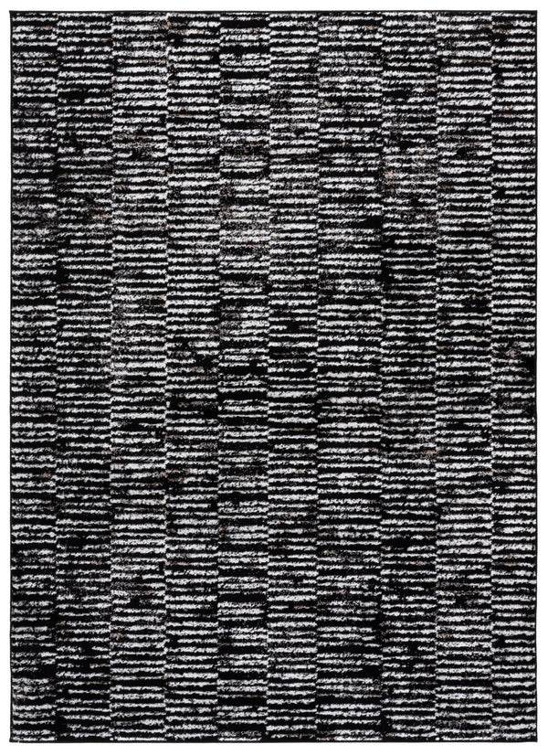 Safavieh Parker Modern Black And Ivory Area Rug — Low-Profile 3/8" Pile, Durable Power-Loomed Jute-Poly Blend 6'-0" x 9'-0" PRK192H-6