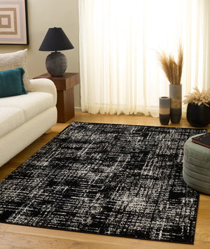 Safavieh Parker 193H Black Ivory Rug 7'9"X9'6" – Low-Profile 3/8" Power-Loomed Jute-Poly Blend, Durable Style PRK193H-8