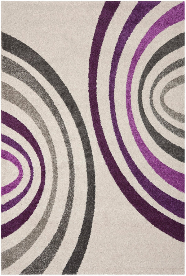 Safavieh Porcello Area Rug In Elegant Cream With Modern Grey And Purple Design - Perfect For Any Space Creme Polypropylene Pile Prl3522a-3