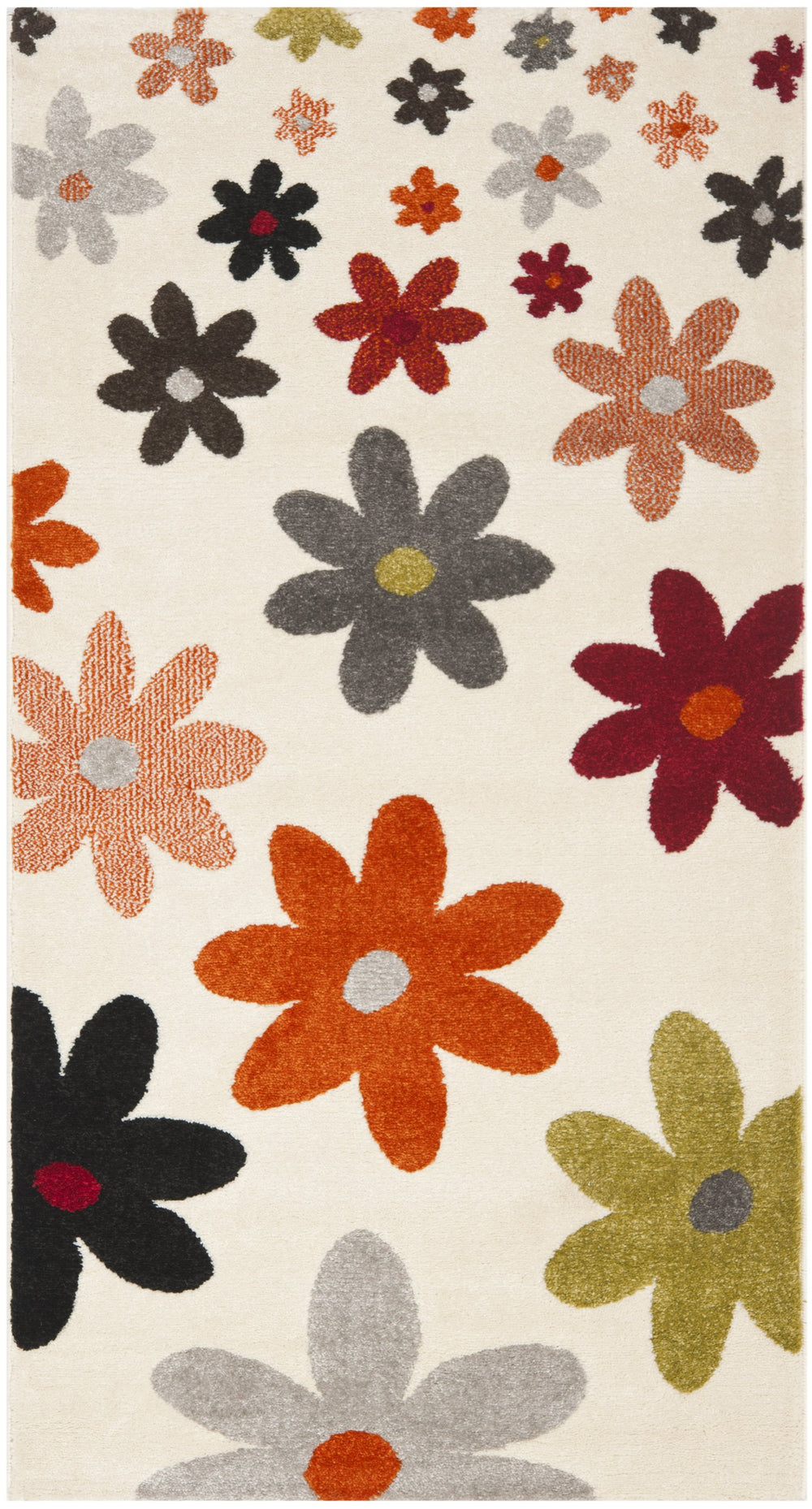 Safavieh Porcello Charming Floral Area Rug – Ivory & Multi, 2'7" X 5' – Vibrant Cozy Décor For Any Space Ivory ,Multi Polypropelene Pile Prl3703a-3