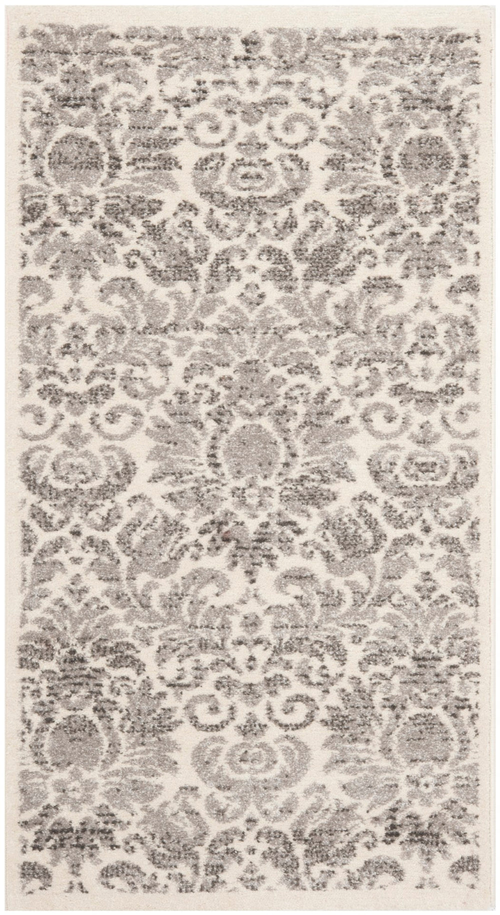 Safavieh Porcello Area Rug - Elegant Belgian Craftsmanship With Timeless Floral Design For Luxurious Comfort Grey ,Ivory Polypropelene Prl3714a-4