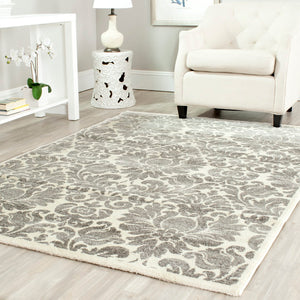 Safavieh Porcello Area Rug - Elegant Belgian Craftsmanship With Timeless Floral Design For Luxurious Comfort Grey ,Ivory Polypropelene Prl3714a-4