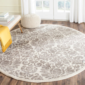 Safavieh Porcello Area Rug - Elegant Belgian Craftsmanship With Timeless Floral Design For Luxurious Comfort Grey ,Ivory Polypropelene Prl3714a-4