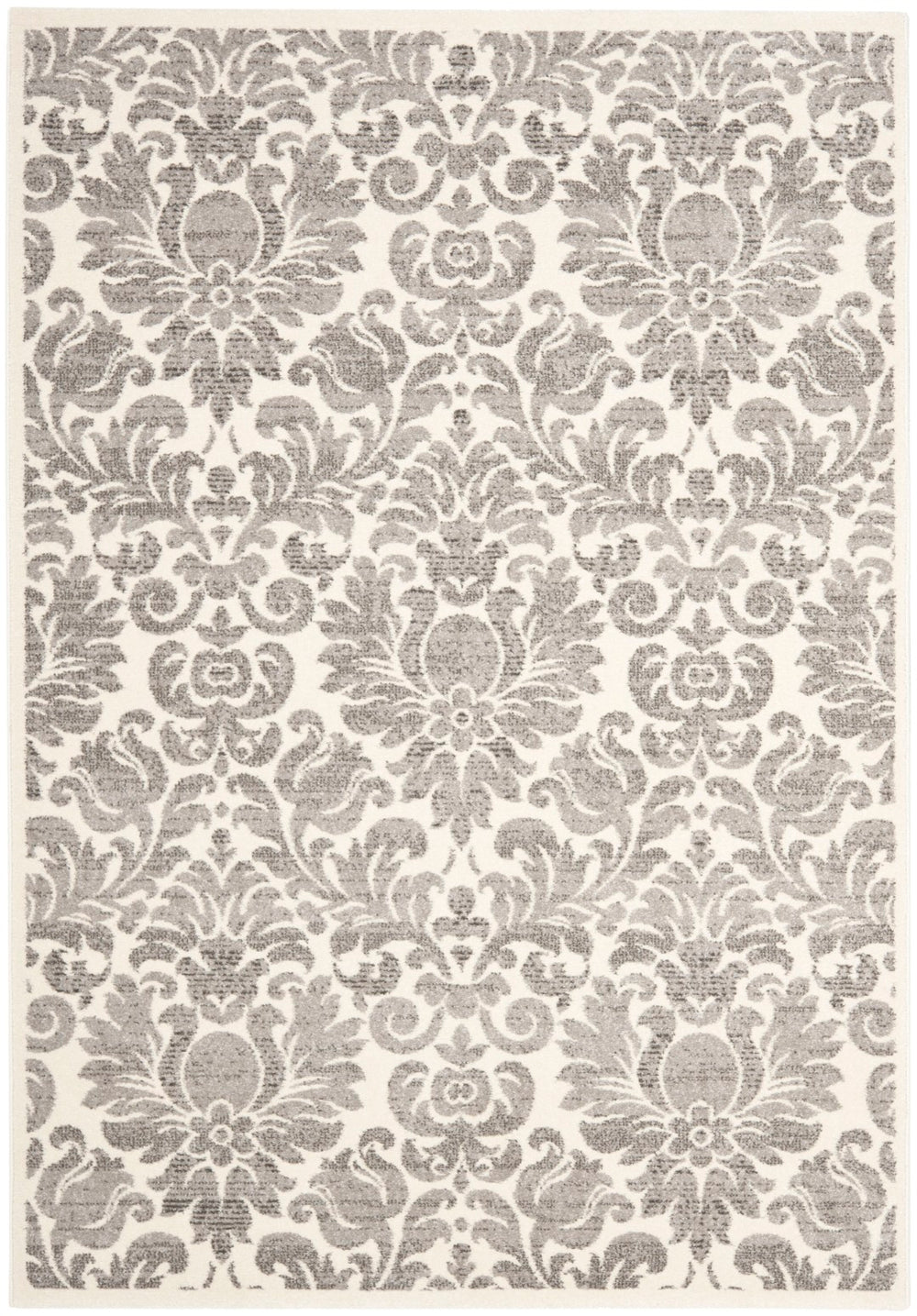 Safavieh Porcello Area Rug - Elegant Belgian Craftsmanship With Timeless Floral Design For Luxurious Comfort Grey ,Ivory Polypropelene Prl3714a-4