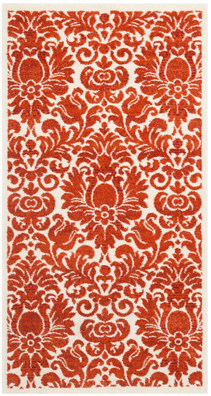 Safavieh Porcello Area Rug - Elegant Belgian Craftsmanship With Timeless Floral Design For Luxurious Comfort Red ,Ivory Polypropelene Prl3714e-4