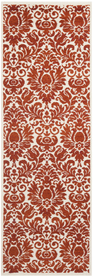 Safavieh Porcello Runner Area Rug - Timeless Elegance With Floral Design For Hallways & Entryways Decor Red ,Ivory Polypropelene Prl3714e-27
