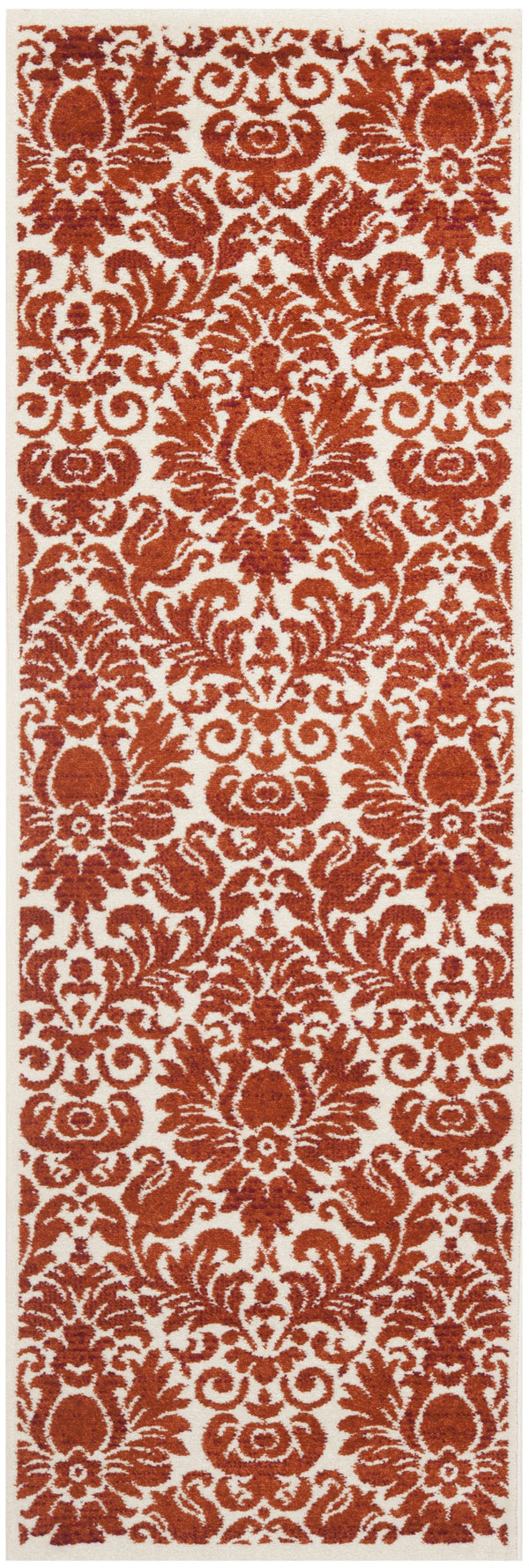 Safavieh Porcello Runner Area Rug - Timeless Elegance With Floral Design For Hallways & Entryways Decor Red ,Ivory Polypropelene Prl3714e-27