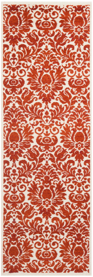 Safavieh Porcello Area Rug - Elegant Belgian Craftsmanship With Timeless Floral Design For Luxurious Comfort Red ,Ivory Polypropelene Prl3714e-4