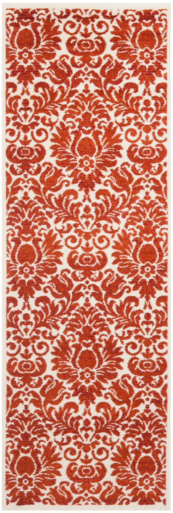 Safavieh Porcello Area Rug - Elegant Belgian Craftsmanship With Timeless Floral Design For Luxurious Comfort Red ,Ivory Polypropelene Prl3714e-4