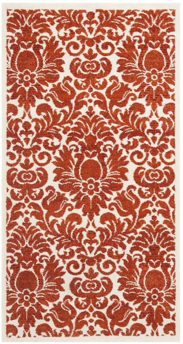 Safavieh Porcello Runner Area Rug - Timeless Elegance With Floral Design For Hallways & Entryways Decor Red ,Ivory Polypropelene Prl3714e-3