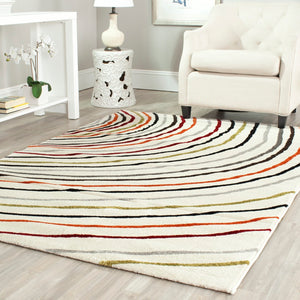 Safavieh Porcello Power Loomed Area Rug - Elegant Belgian Design With Captivating Wave Pattern For Any Room Ivory Polypropylene Pile Prl3720a-4