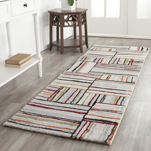 Safavieh Porcello Elegant Runner Area Rug With Abstract Design And Plush Pile For Stylish Home Décor Upgrade Ivory Polypropylene Pile Prl3725a-27