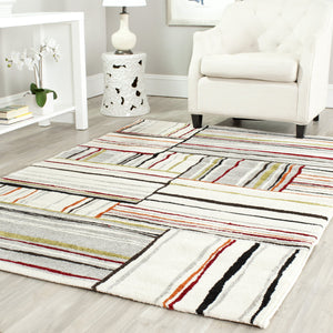 Safavieh Porcello Elegant Runner Area Rug With Abstract Design And Plush Pile For Stylish Home Décor Upgrade Ivory Polypropylene Pile Prl3725a-5