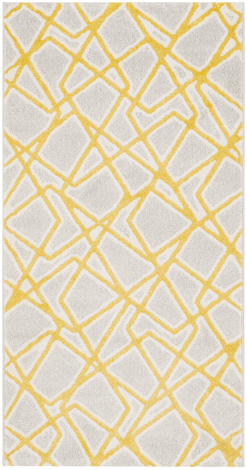 Safavieh Porcello 3739a Contemporary Light Grey & Lime Area Rug - Stylish, Plush, Durable For Any Space Light Grey ,Lime Polypropelene Pile Prl3739a-3