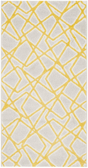 Safavieh Porcello 3739a Contemporary Light Grey & Lime Area Rug - Stylish, Plush, Durable For Any Space Light Grey ,Lime Polypropelene Pile Prl3739a-3