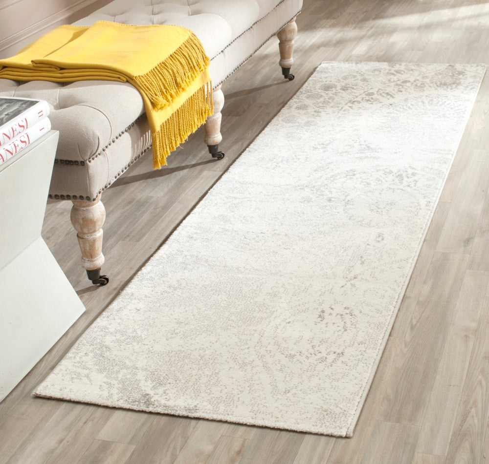 Safavieh Porcello Exquisite Area Rug - Timeless Elegance Meets Modern Design For Any Room's Sophisticated Look Light Grey ,Ivory Polypropylene Pile Prl3742g-3