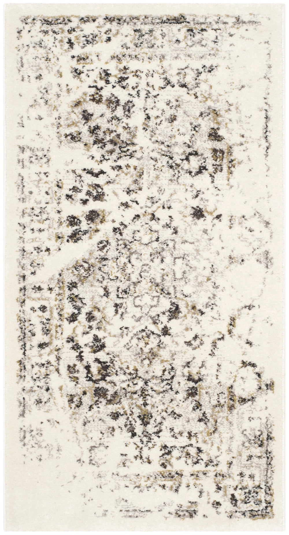 Safavieh Porcello Elegant Floral Area Rug - Timeless Design With Soft Polypropylene For Effortless Style Ivory ,Light Grey Polypropylene Pile Prl3743b-6
