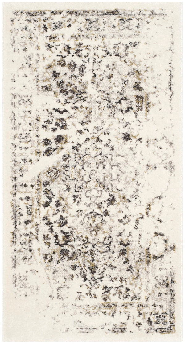 Safavieh Porcello Elegant Floral Area Rug - Timeless Design With Soft Polypropylene For Effortless Style Ivory ,Light Grey Polypropylene Pile Prl3743b-6