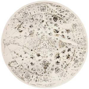 Safavieh Porcello Elegant Floral Area Rug - Timeless Design With Soft Polypropylene For Effortless Style Ivory ,Light Grey Polypropylene Pile Prl3743b-6