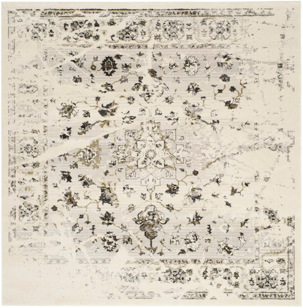 Safavieh Porcello Elegant Floral Area Rug - Timeless Design With Soft Polypropylene For Effortless Style Ivory ,Light Grey Polypropylene Pile Prl3743b-6