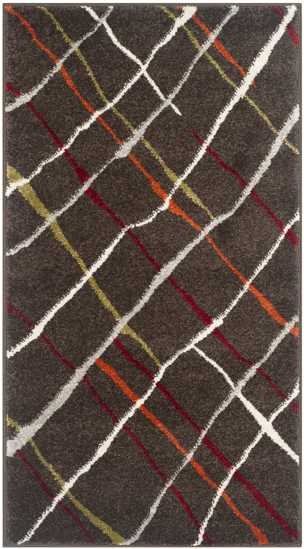 Safavieh Porcello 4816b Brown Multi Accent Area Rug - Contemporary Design, Durable, Easy To Clean, 2' X 3'7" Brown ,Multi Polypropelene Prl4816b-2